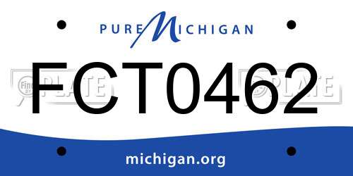 FCT0462 Michigan License Plate