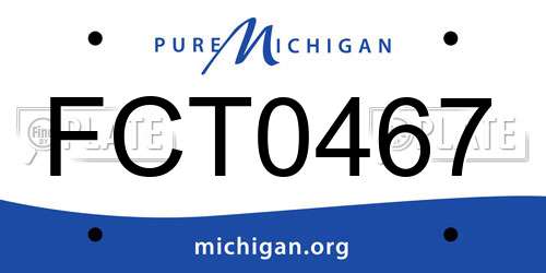 FCT0467 Michigan License Plate