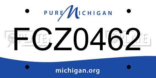 FCZ0462 Michigan License Plate