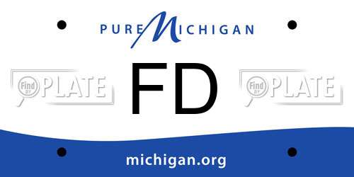 FD Michigan License Plate