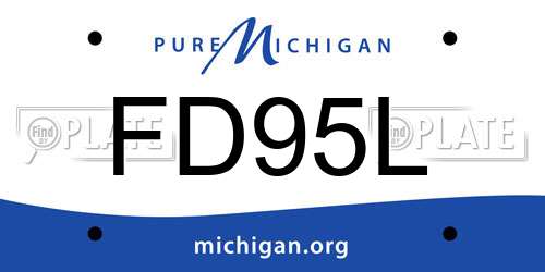 FD95L Michigan License Plate