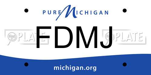 FDMJ Michigan License Plate