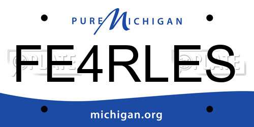 FE4RLES Michigan License Plate