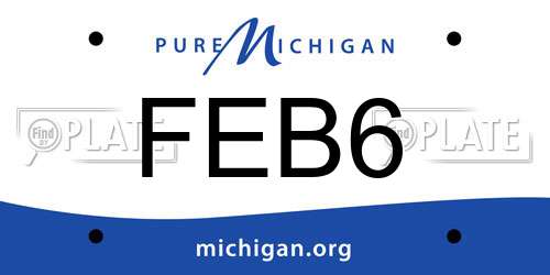 FEB6 Michigan License Plate