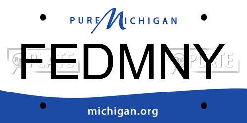 FEDMNY Michigan License Plate