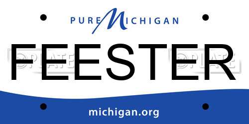 FEESTER Michigan License Plate
