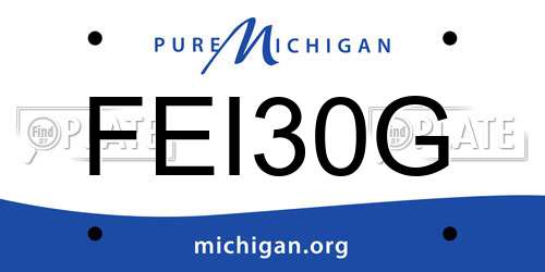 FEI30G Michigan License Plate