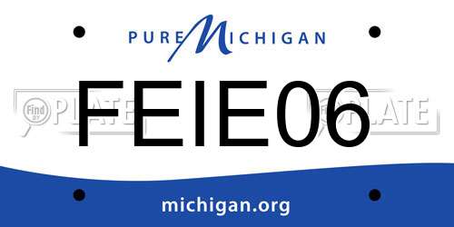 FEIE06 Michigan License Plate