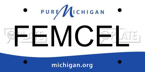 FEMCEL Michigan License Plate