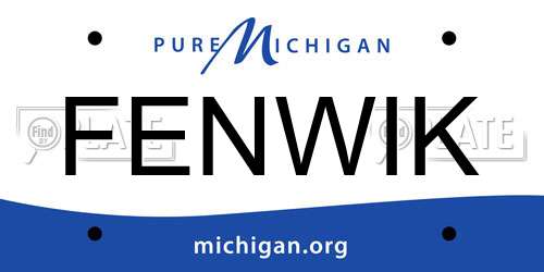 FENWIK Michigan License Plate