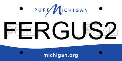 FERGUS2 Michigan License Plate