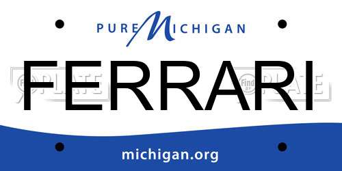 FERRARI Michigan License Plate