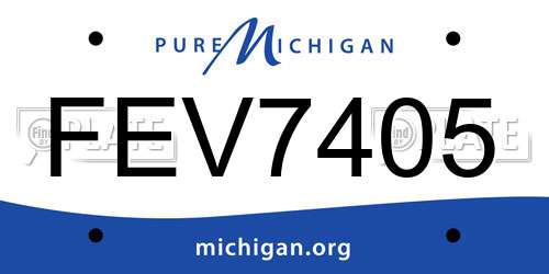 FEV7405 Michigan License Plate