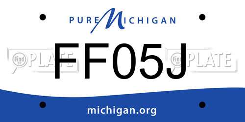 FF05J Michigan License Plate