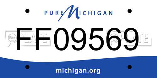 FF09569 Michigan License Plate