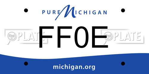 FF0E Michigan License Plate