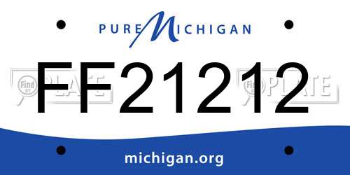 FF21212 Michigan License Plate