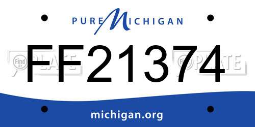 FF21374 Michigan License Plate