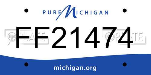 FF21474 Michigan License Plate