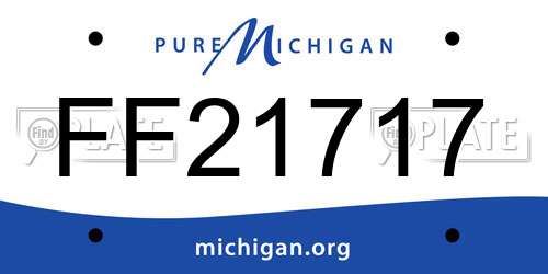 FF21717 Michigan License Plate