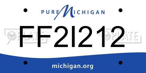 FF2I212 Michigan License Plate