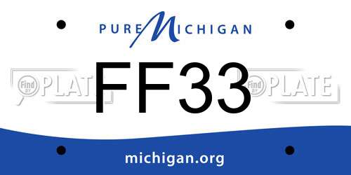 FF33 Michigan License Plate