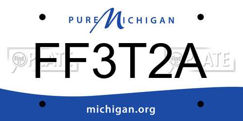 FF3T2A Michigan License Plate