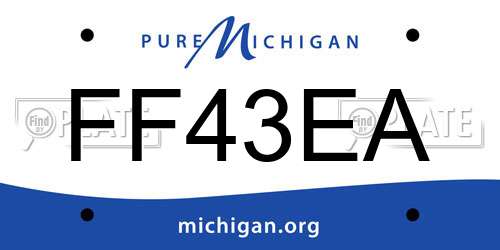 FF43EA Michigan License Plate