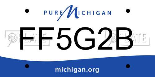 FF5G2B Michigan License Plate