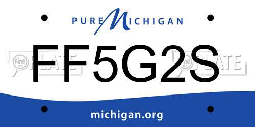FF5G2S Michigan License Plate