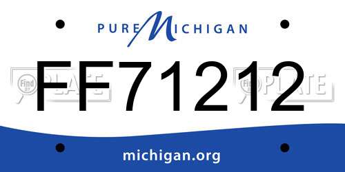 FF71212 Michigan License Plate