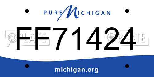 FF71424 Michigan License Plate