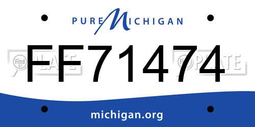 FF71474 Michigan License Plate