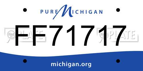 FF71717 Michigan License Plate