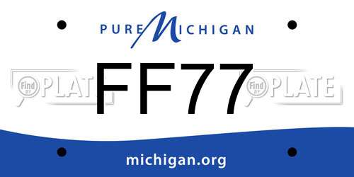 FF77 Michigan License Plate