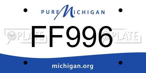 FF996 Michigan License Plate