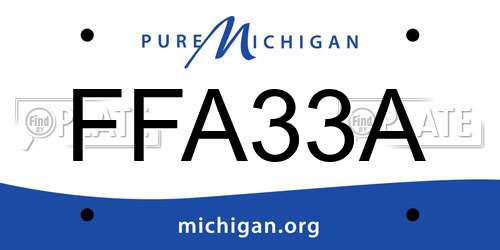 FFA33A Michigan License Plate