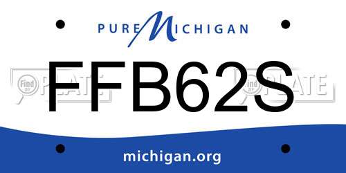 FFB62S Michigan License Plate
