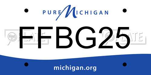 FFBG25 Michigan License Plate