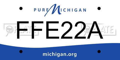 FFE22A Michigan License Plate
