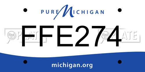 FFE274 Michigan License Plate