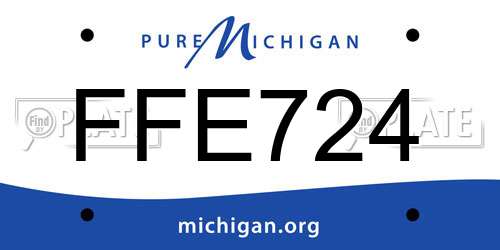 FFE724 Michigan License Plate