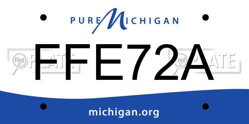FFE72A Michigan License Plate
