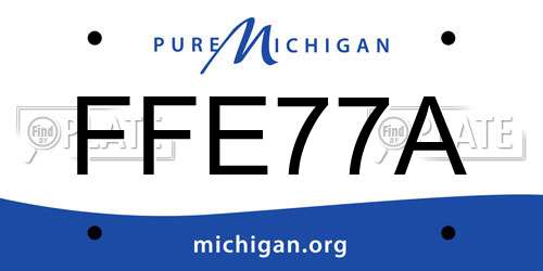 FFE77A Michigan License Plate