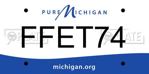 FFET74 Michigan License Plate