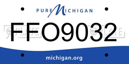 FFO9032 Michigan License Plate