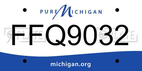 FFQ9032 Michigan License Plate