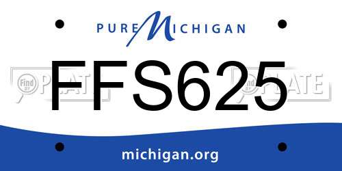 FFS625 Michigan License Plate