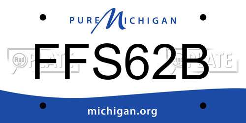 FFS62B Michigan License Plate