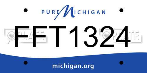 FFT1324 Michigan License Plate